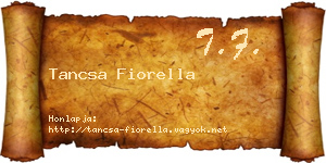 Tancsa Fiorella névjegykártya